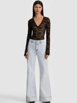 Alice and Olivia BODYSUITS*TEAGAN LACE BODYSUIT