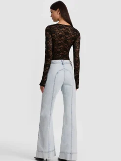 Alice and Olivia BODYSUITS*TEAGAN LACE BODYSUIT