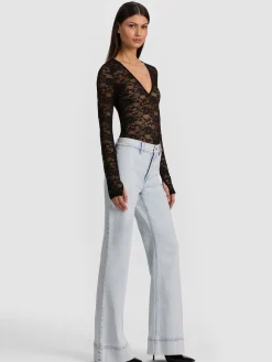 Alice and Olivia BODYSUITS*TEAGAN LACE BODYSUIT