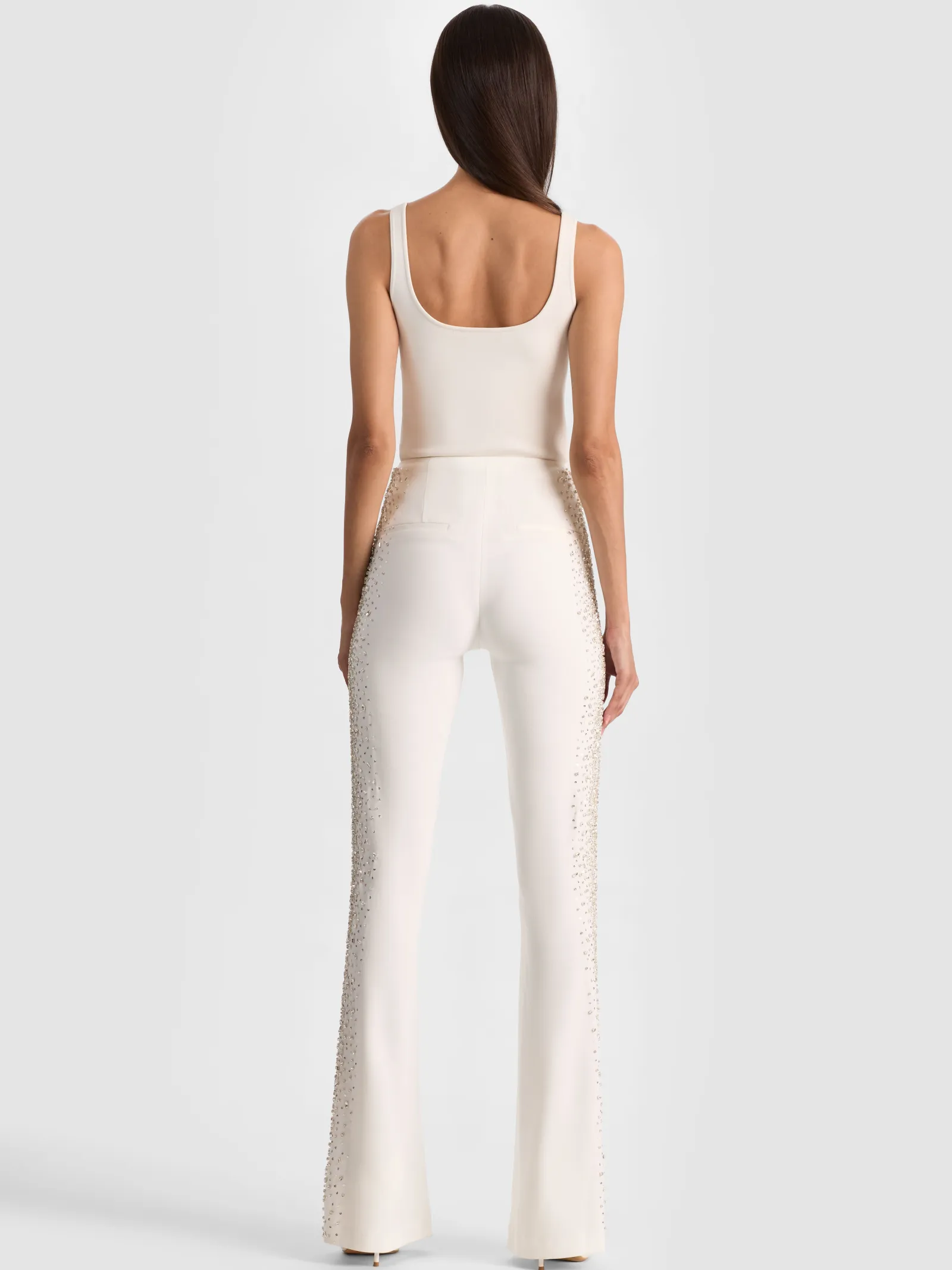 Alice and Olivia ANDREW PANT|JADE MESH BUTTON DOWN*TEENY BOOTCUT PANT