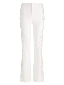 Alice and Olivia ANDREW PANT|JADE MESH BUTTON DOWN*TEENY BOOTCUT PANT