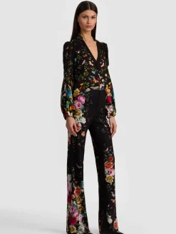 Alice and Olivia ANDREW PANT|JADE MESH BUTTON DOWN*TEENY BOOTCUT PANT