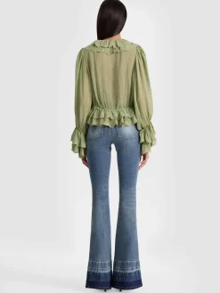 Alice and Olivia BLOUSES*TENNEY CROPPED BLOUSE