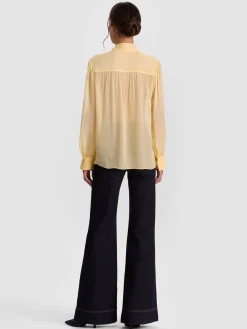Alice and Olivia BLOUSES*THAYER TIE NECK BLOUSE