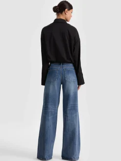 Alice and Olivia CROP TOPS*TOBIE CINCHED BUTTON DOWN