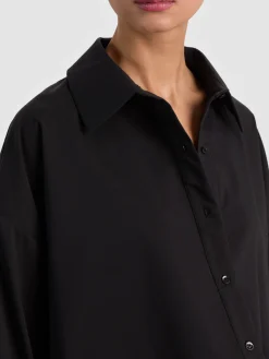 Alice and Olivia CROP TOPS*TOBIE CINCHED BUTTON DOWN