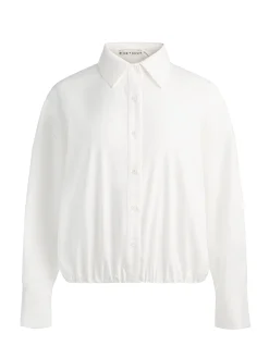 Alice and Olivia CROP TOPS*TOBIE CINCHED BUTTON DOWN