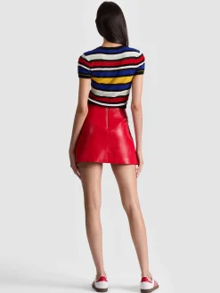 Alice and Olivia MINI*TONI VEGAN MINI SKIRT