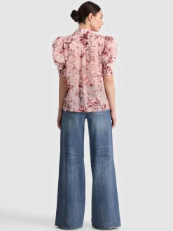Alice and Olivia BLOUSES*WILLA PUFF SLEEVE BLOUSE