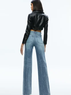 Alice and Olivia LEATHER + SUEDE*YARDLEY LEATHER JACKET