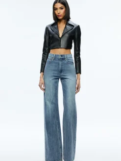 Alice and Olivia LEATHER + SUEDE*YARDLEY LEATHER JACKET