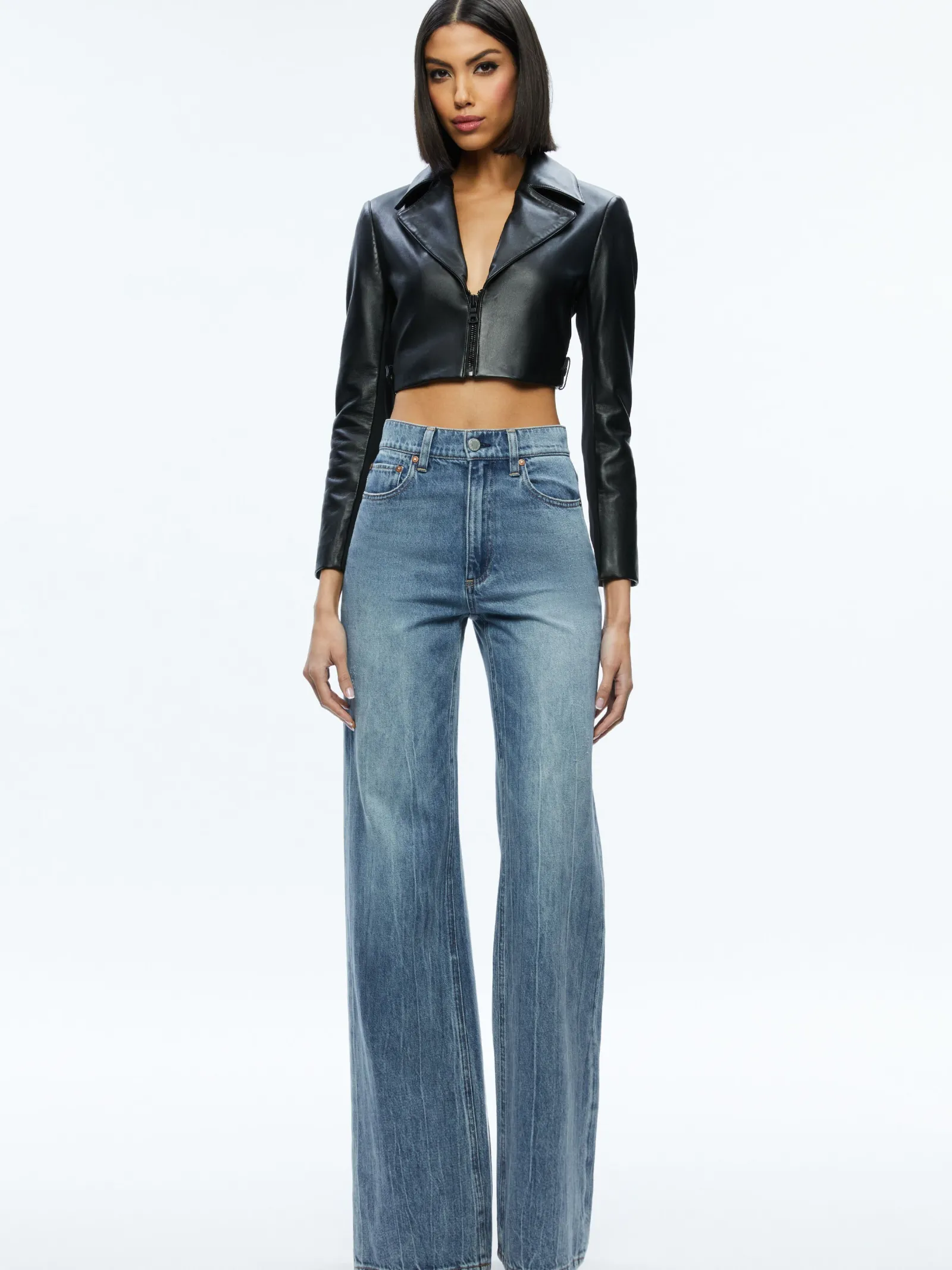 Alice and Olivia LEATHER + SUEDE*YARDLEY LEATHER JACKET